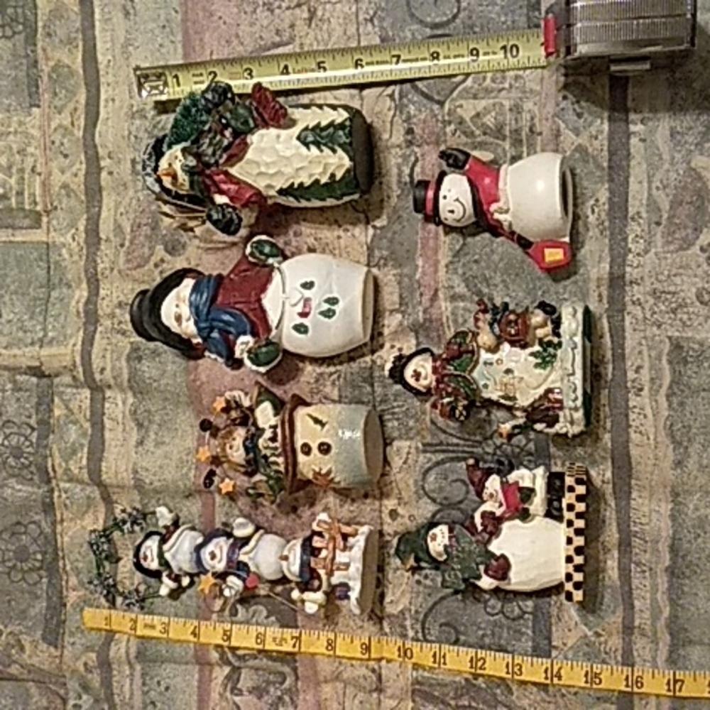 Lot of 7 snow people vintage
